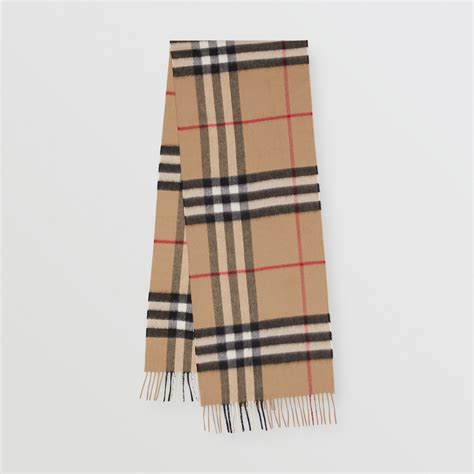 burberry the classic check cashmere scarf archive beige|classic check burberry cashmere scarf.